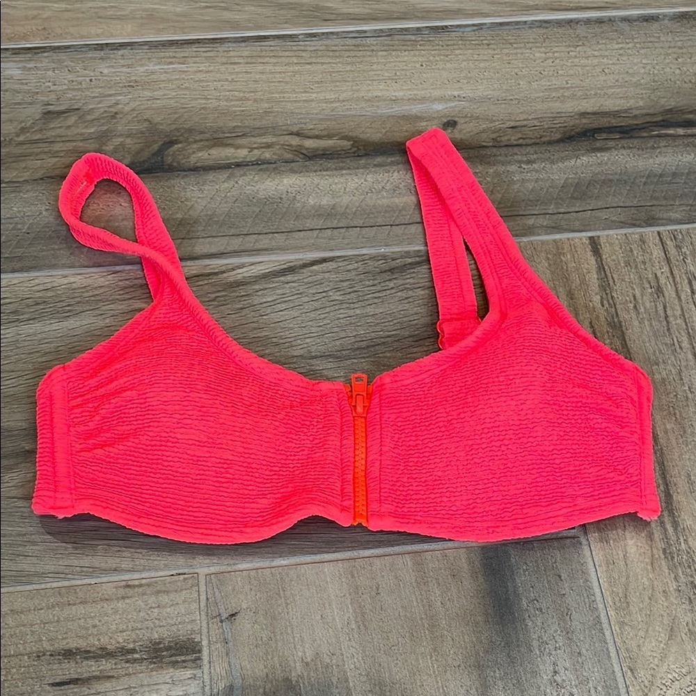 Xhilaration Bikini Swim top  only PInky Orange Medium